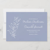 Periwinkle Flowers Boho日付を保存 セーブザデート (裏面)