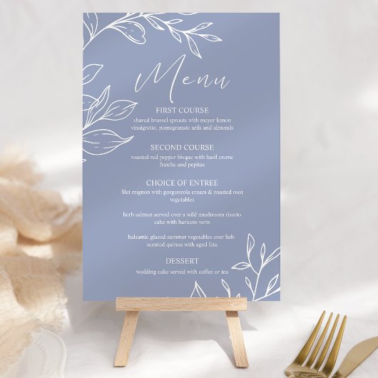Periwinkle Flowers Boho結婚's Menu メニュー