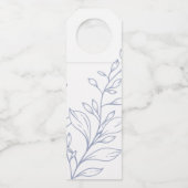 Periwinkle Flowers Script 結婚's Thank You ボトルネックタグ (裏面)