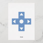 Periwinkle Foilでのマルチプレーヤーモード招待状 箔招待状 (裏面)