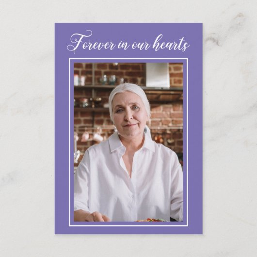 Periwinkle Forever In Ourハート祈りの言葉カード写真 エンクロージャーカード (正面)