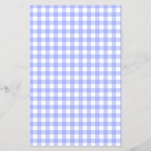 Periwinkle Gingham Checks文房具かわいらし紙 (裏面)