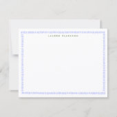 Periwinkle Hand-Painted Border Note Card 招待状 (正面)