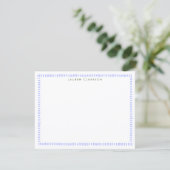 Periwinkle Hand-Painted Border Note Card 招待状 (スタンド正面)