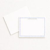 Periwinkle Hand-Painted Border Note Card 招待状