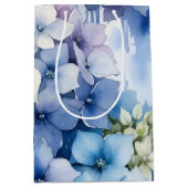 Periwinkle Hydrangea Easter ミディアムペーパーバッグ (正面)