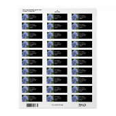 Periwinkle Iris Floral Wedding  ラベル (フルシート)