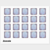 Periwinkle Lavender Mottled Gold Frame Border スクエアシール (シート)