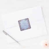 Periwinkle Lavender Mottled Gold Frame Border スクエアシール (封筒)