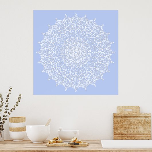 Periwinkle Mandala - Bora in Juniper Berry ポスター (キッチン)
