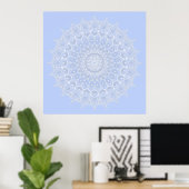 Periwinkle Mandala - Bora in Juniper Berry ポスター (ホームオフィス)