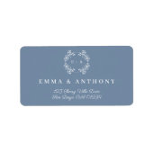 Periwinkle Monogram結婚の脚本 ラベル (正面)