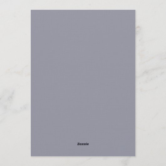 Periwinkle Painterly Flora Wedding 招待状 (裏面)