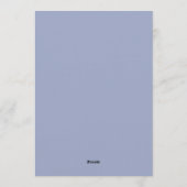 Periwinkle Painterly Floral Wedding 招待状 (裏面)