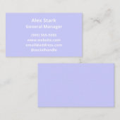 Periwinkle Purple無地の名刺 名刺 (正面/裏面)