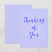 Periwinkle Purple 考え's of Youカード サンキューカード (正面/裏面)