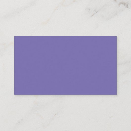Periwinkle Purple Minimalist無地の名刺 名刺 (裏面)