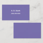 Periwinkle Purple Minimalist無地の名刺 名刺 (正面/裏面)