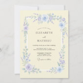 Periwinkle Refined Spring Wedding 招待状 (正面)