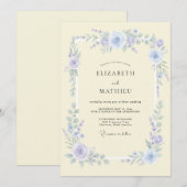 Periwinkle Refined Spring Wedding 招待状 (正面/裏面)