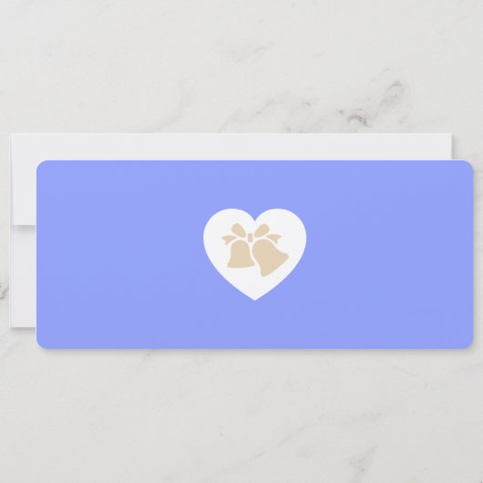 Periwinkle & Warm Sand Boarding Pass Wedding 招待状 (裏面)
