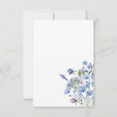 Periwinkle Wildflowerの結婚フローラ食事オプション 出欠カード (裏面)