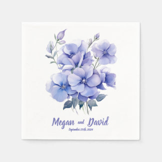 Periwinkles Dreams 2:パーソナライズされたの結婚ナプキン スタンダードカクテルナプキン