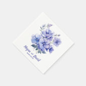 Periwinkles Dreams 2:パーソナライズされたの結婚ナプキン スタンダードカクテルナプキン (角)