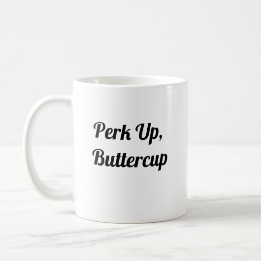 Perk Up Buttercup – かわいいコーヒーマグ コーヒーマグカップ (左)