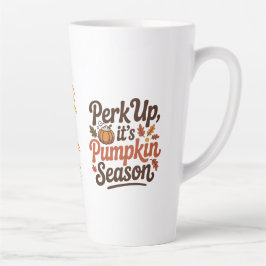 Perk up pumpkin spice coffee quote seasonal cozy カフェラテマグ