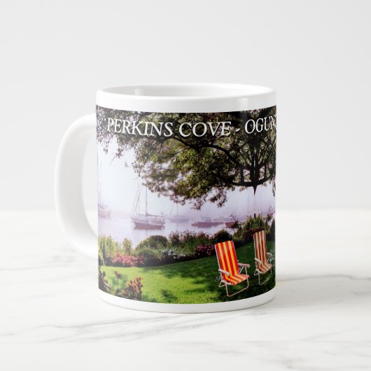 Perkins Cove - Ogunquit、Maine Jumbo Mug ジャンボコーヒーマグカップ (正面左)