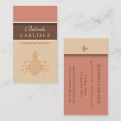 Perky Pineapple Biz Card (Peach) 名刺 (正面/裏面)