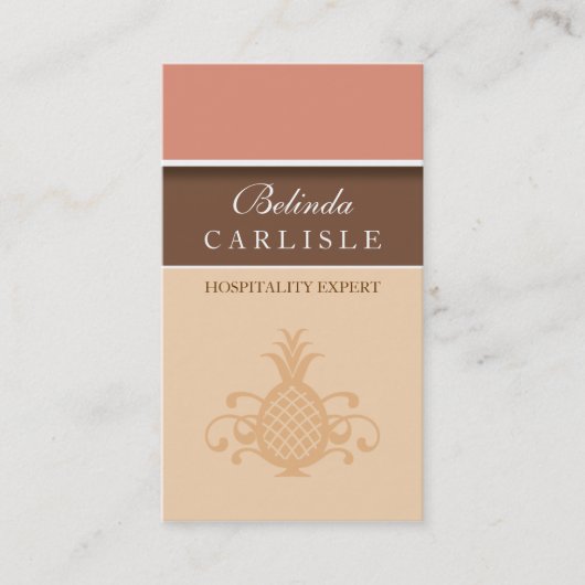 Perky Pineapple Biz Card (Peach) 名刺 (正面)