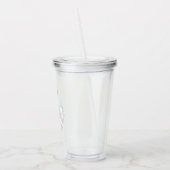 Perky White Daisy Flower Personalized Tumbler アクリルタンブラー (左)