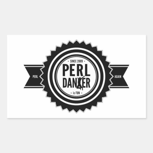 Perl Dancer Stickers 長方形シール (正面)