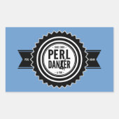 Perl Dancer Stickers - Blue Background 長方形シール (正面)