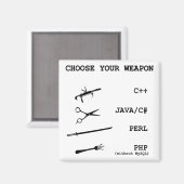 Perl、Java、C Sharp、Php、C++プログラミング言語 マグネット (正面/裏面)