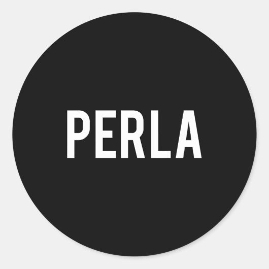 Perla - Cool New Funny Name Fan Gift Tee  ラウンドシール (正面)