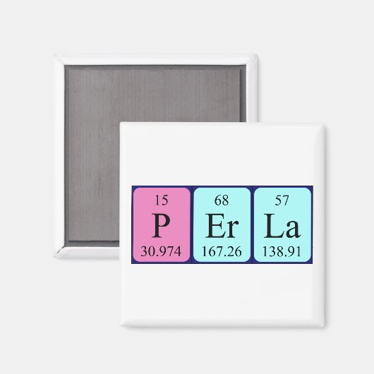 perla periodic table name magnet マグネット (正面/裏面)