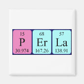 perla periodic table name magnet マグネット (正面)