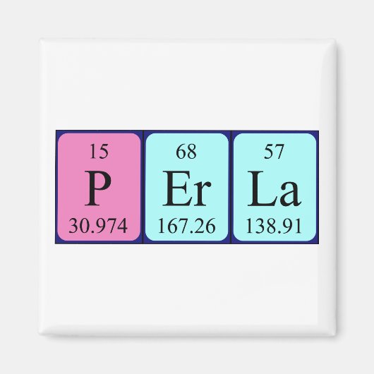 perla periodic table name magnet マグネット (正面)