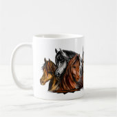 PerliPrints3Horsesz、PerliPrints3Horsesz コーヒーマグカップ (左)