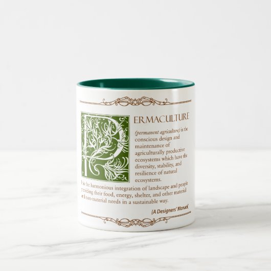 Permaculture -定義(1) ツートーンマグカップ (中央)