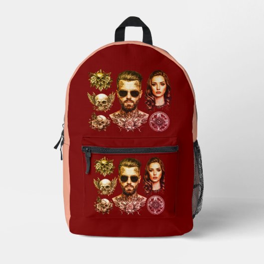 Permanent Ink, Fleeting Time プリントバックパック (正面)