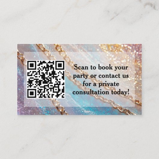 Permanent Jewelry Designer Consultant Elegant 名刺 (裏面)