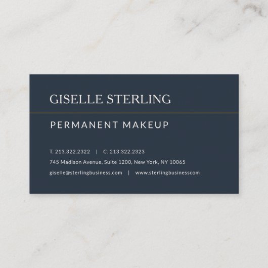 Permanent Makeup Office Appointment Reminder 名刺 (正面)