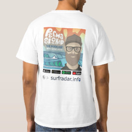 Permastoked + surfradar.info men's tシャツ