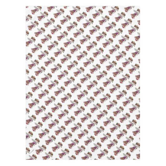 Perogie Pierogie Pyrohyの女の子のウクライナの民芸 テーブルクロス (正面)