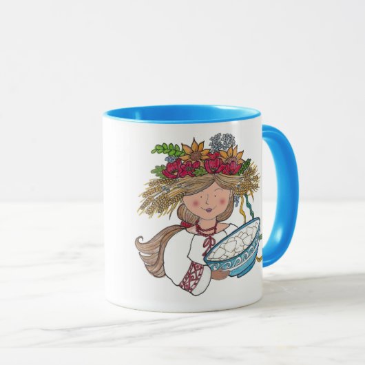 Perogie Pyrohy Pierogiの女の子 マグカップ (正面右)