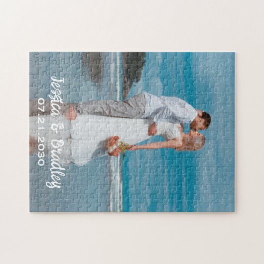 Peronalized結婚の写真 ジグソーパズル (横)